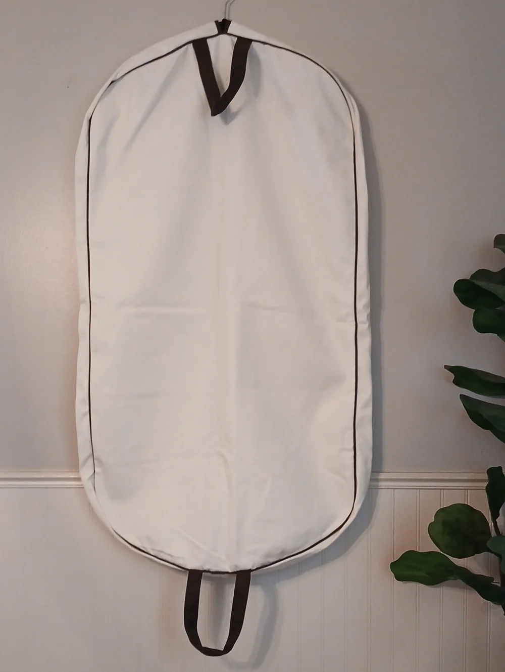 Hermes Canvas Garment Bag Foldable Zipper Suit Dress Coat Jacket Travel Storage